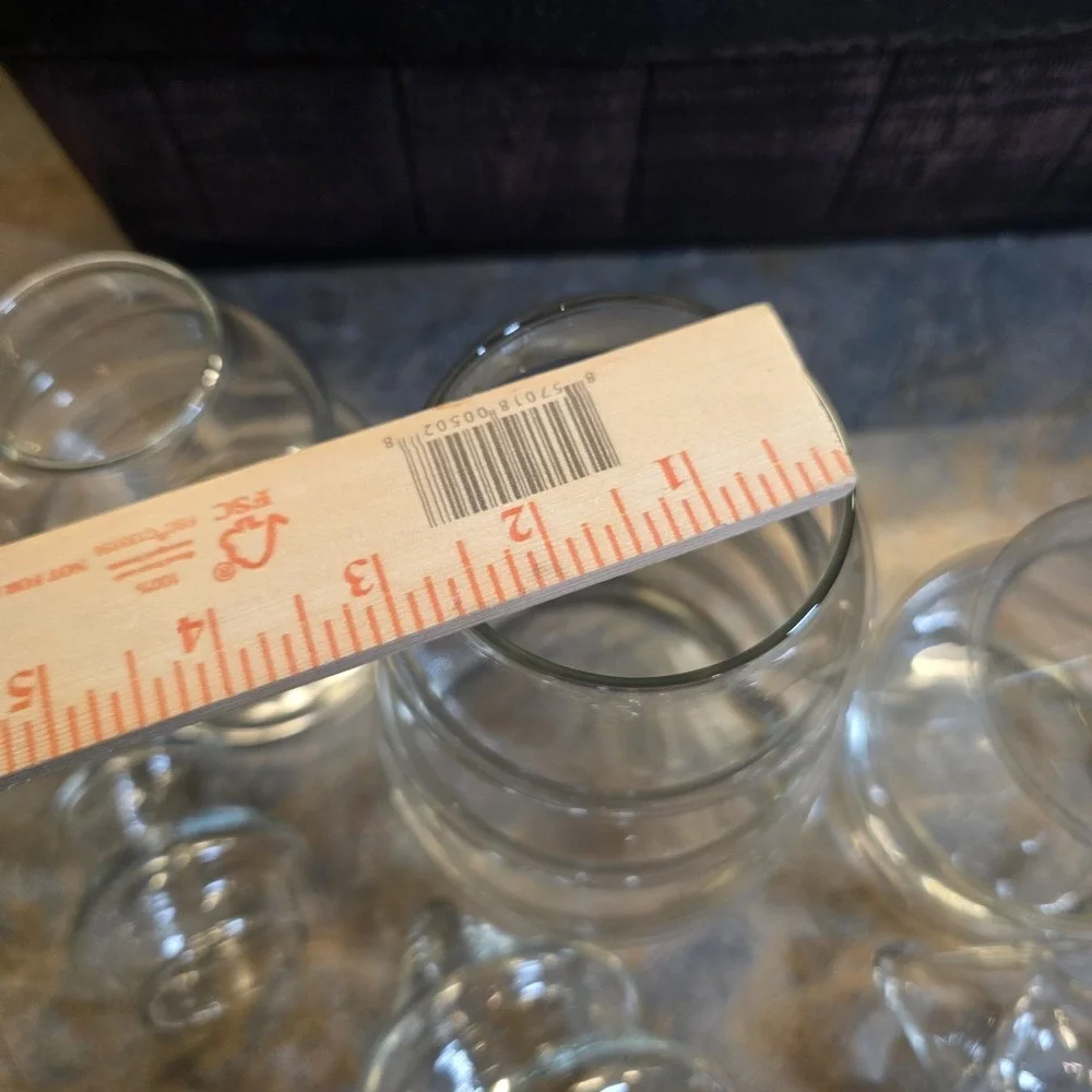 Rare Vintage Libbey Glass Crystal Creations Christmas Tree Jar Complete Set of 3